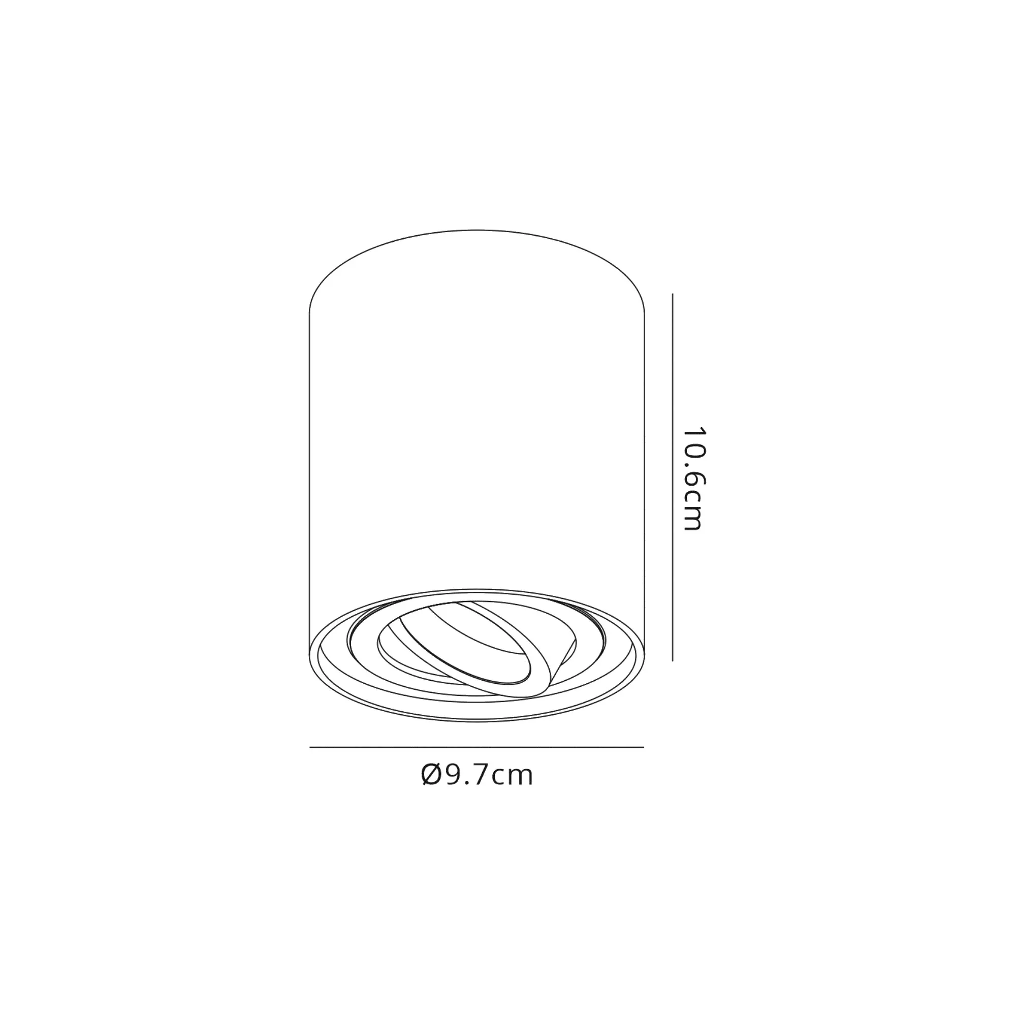 Rico Adjustable Spotlight 1 Light Sand White D0477  Deco Rico